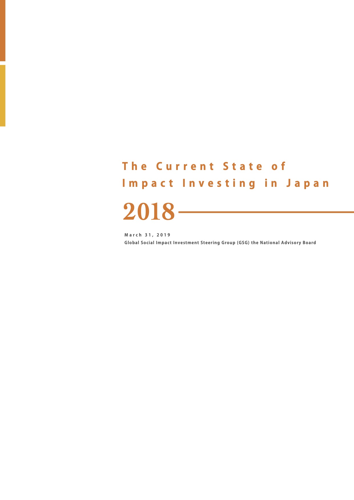 The Current State of Social Impact Investment in Japan 2018