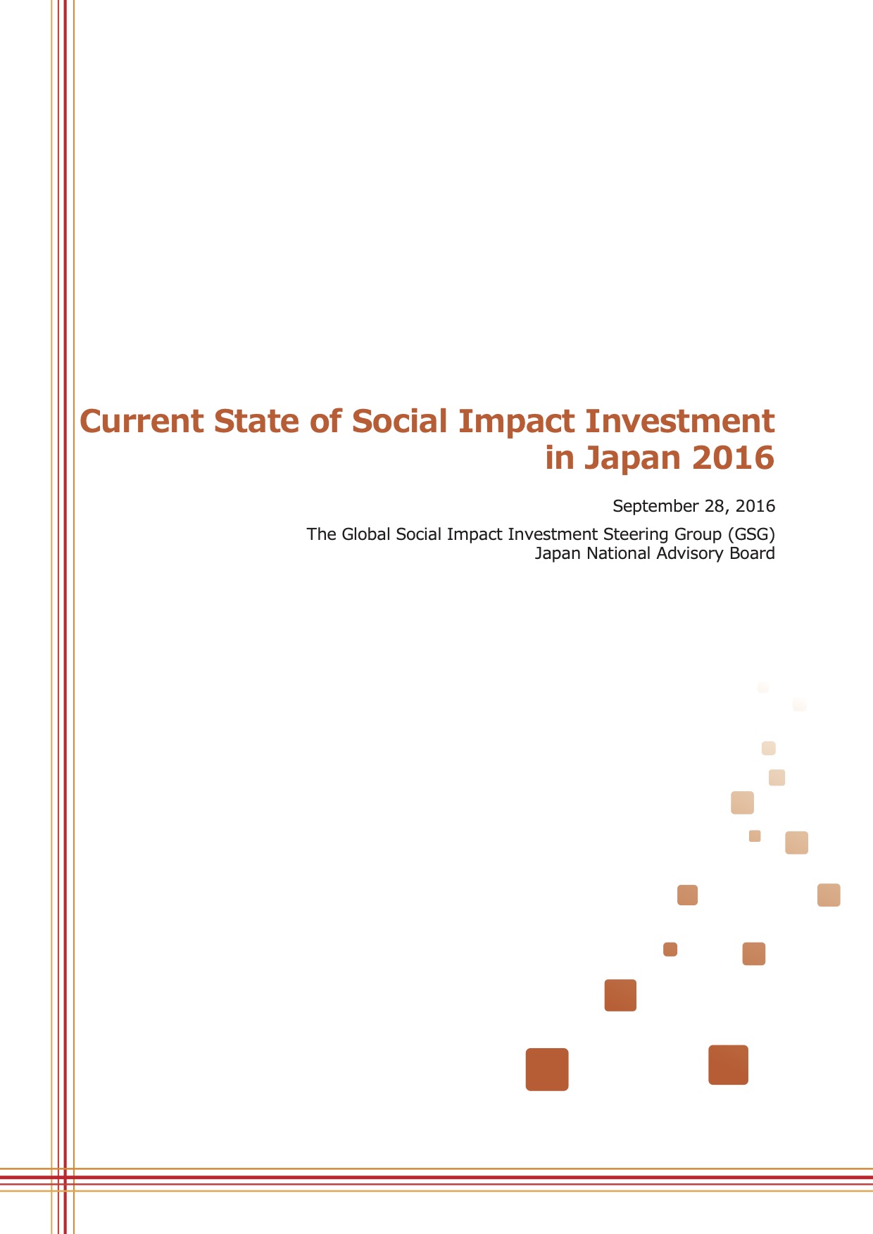 Current State of Social Impact Investment in Japan 2016